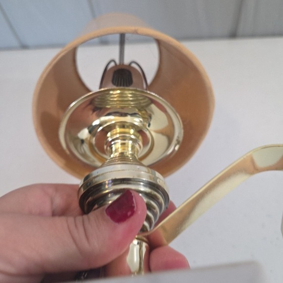 Vintage Italian Marble 3" Base Square Lamp Genie Handle Style 1950s Electric - Picture 13 of 15